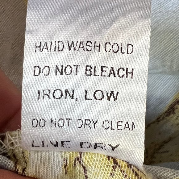 Buffalo Trading Co. Featherweight Light Blue & Yellow Palm Leaf Print Ro… - Picture 10 of 10